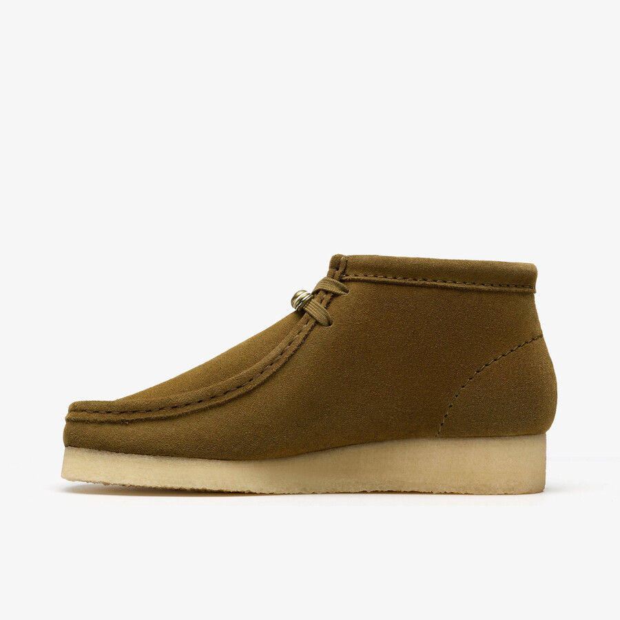 buty wallabee - zielony zamsz